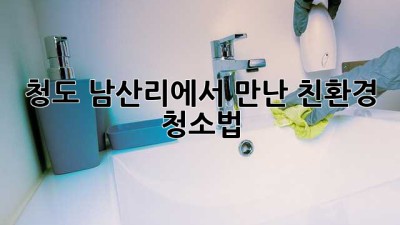 ✨ 청도 남산리에서 만난 친환경 청소법! 🏡🌱