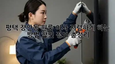평택 장안동 원룸 이사, 저렴하게 하는 방법! 할인 정보 총정리